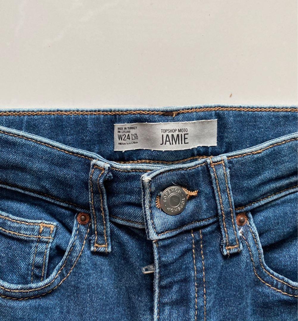 Topshop raw hem jamie jeans store
