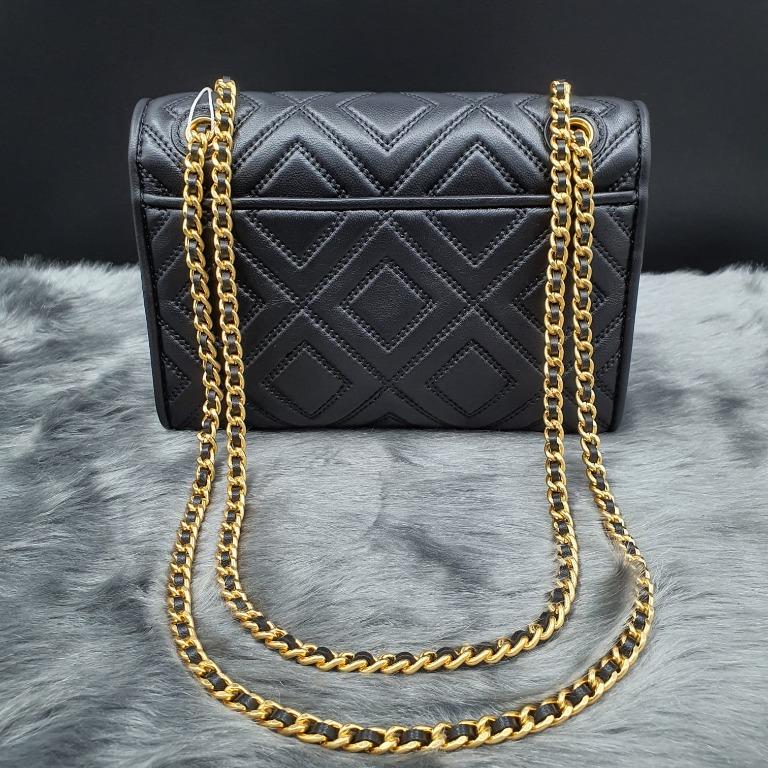 TORY BURCH FLEMING CHARM SMALL CONVERTIBLE SHOULDER BAGBLACK, Women's