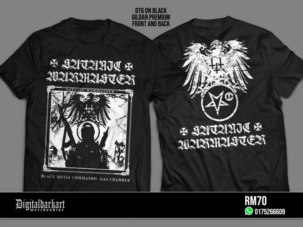 T Shirt Satanic Warmaster Black Metal Commando Gas Chamber