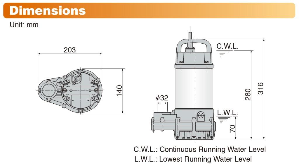 Tsurumi OM3 Submersible Pump Koi Pond Water Feature Fountain (LOCAL SET