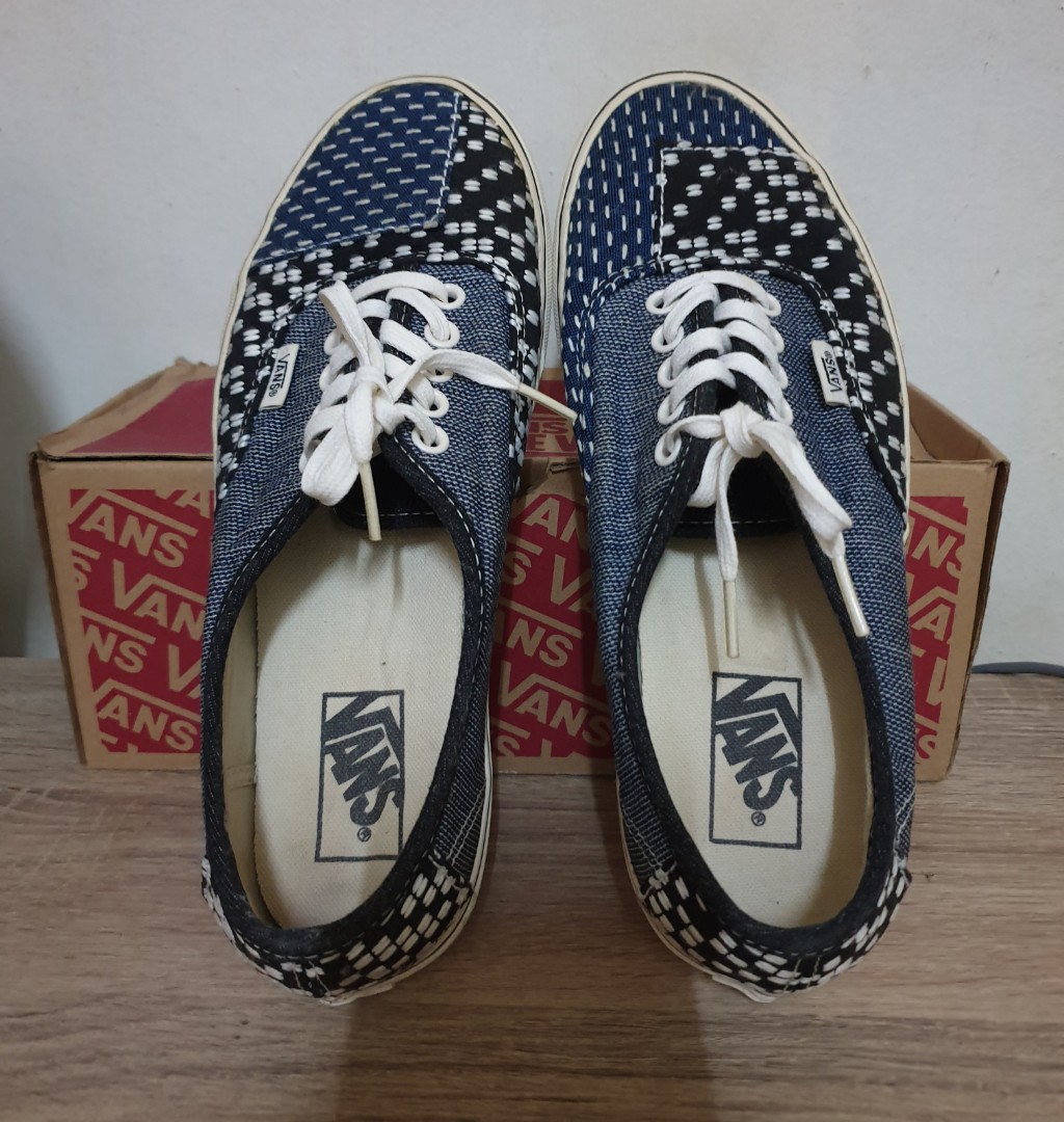 Patchwork store denim vans