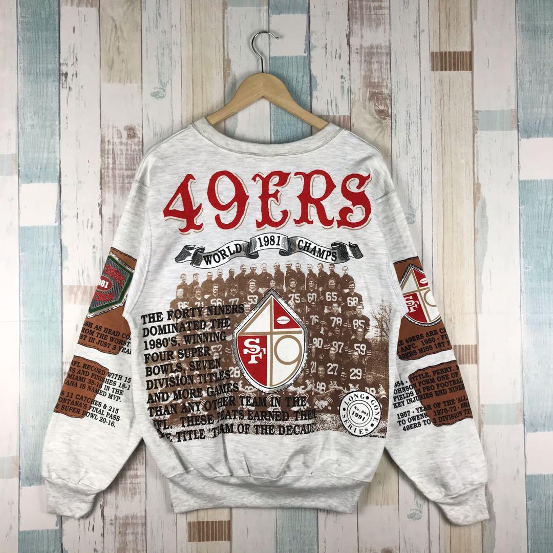 San Francisco 49ers Vintage 90s 1993 Crop Top Mock Collar Sweatshirt –  thefuzzyfelt