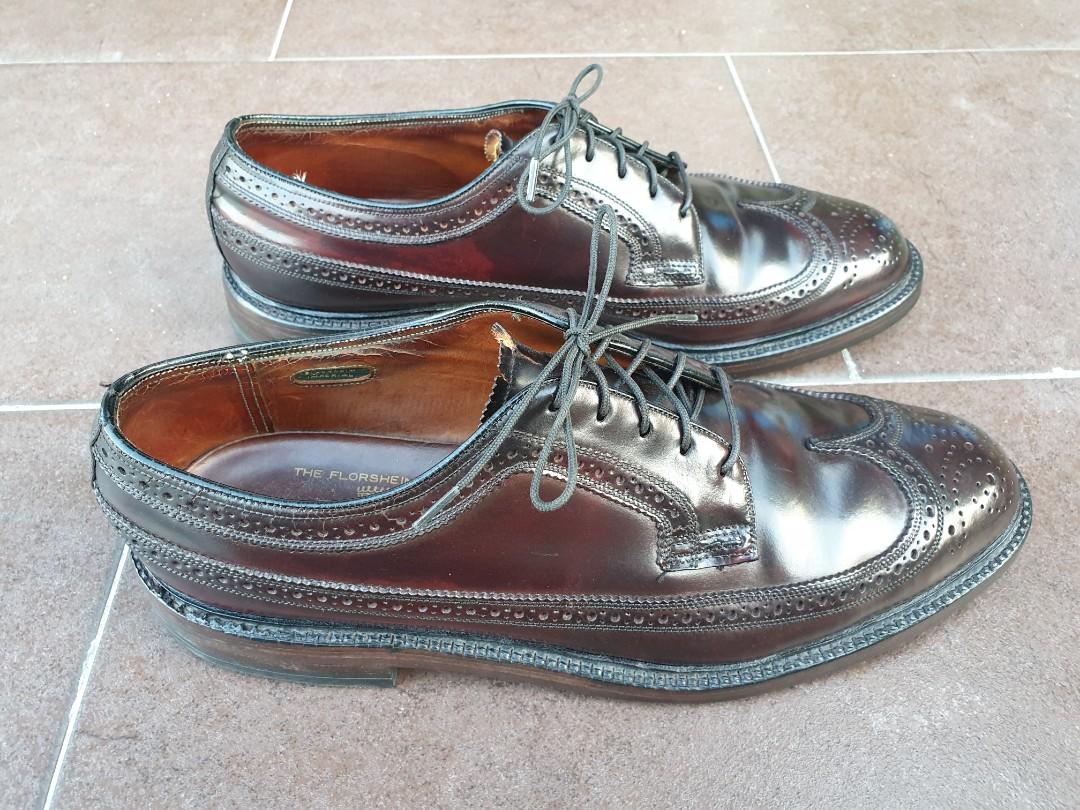 Vintage Florsheim Imperial Burgundy Shell Cordovan 9.5D Men s