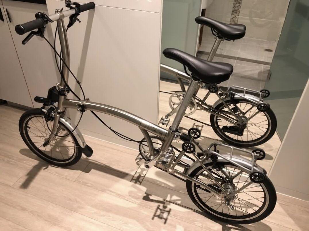 3sixty chrome modded Brompton like foldable bike