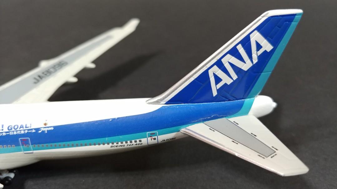 二手有瑕疵) 1:400 全日空ANA All Nippon Airways Boeing 747-400 Goal 