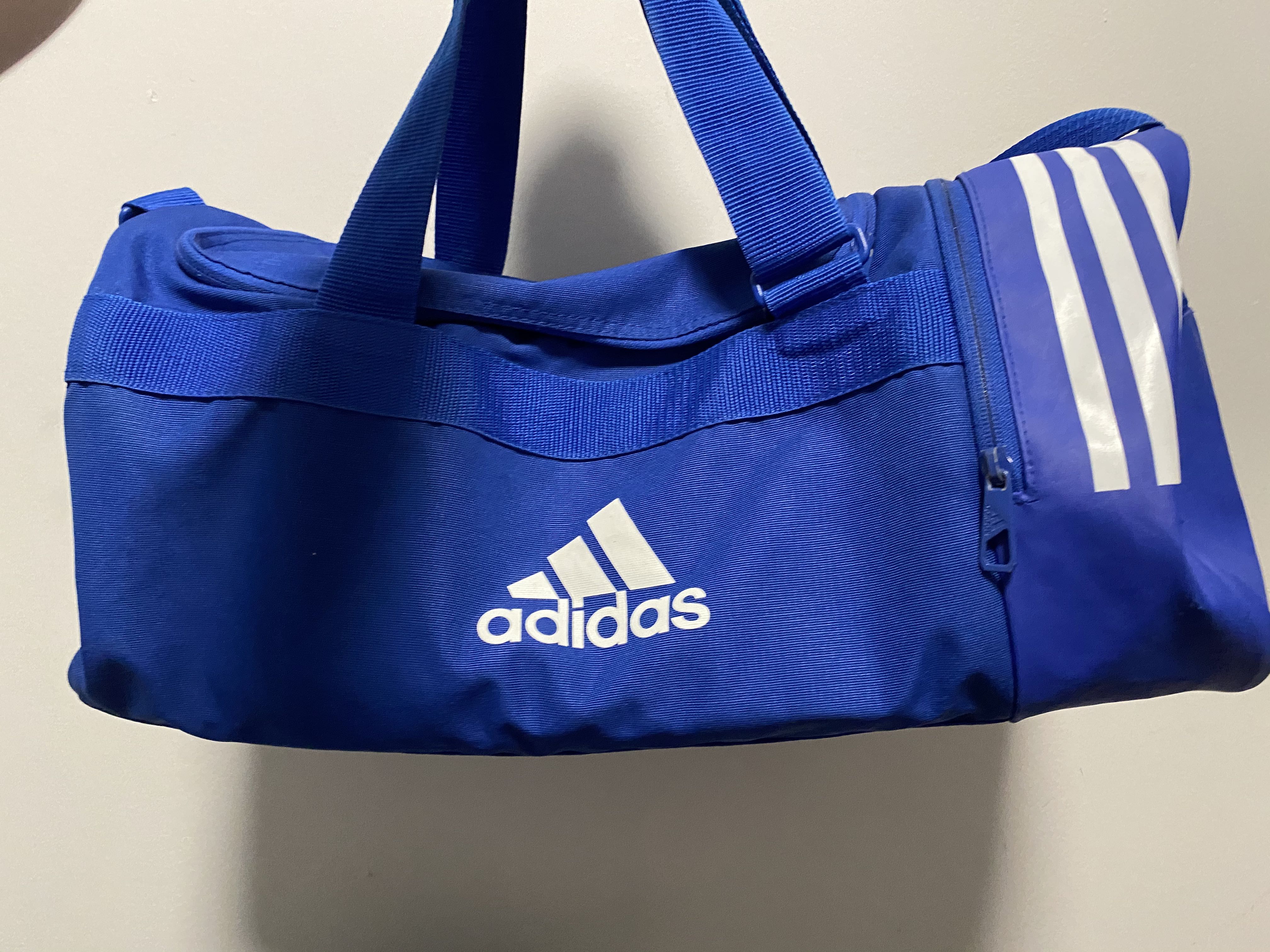 Adidas duffle bag blue deals