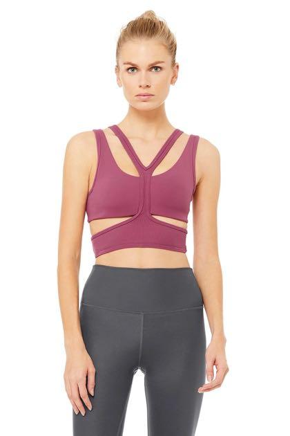 Alo Yoga Trackie Bra in Dragonfruit XS Women s Fashion Activewear on Carousell