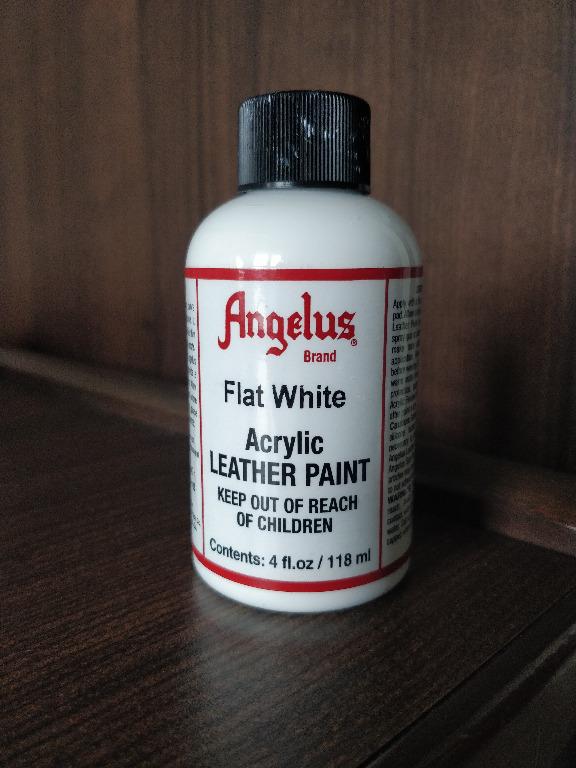 angelus flat white acrylic leather paint
