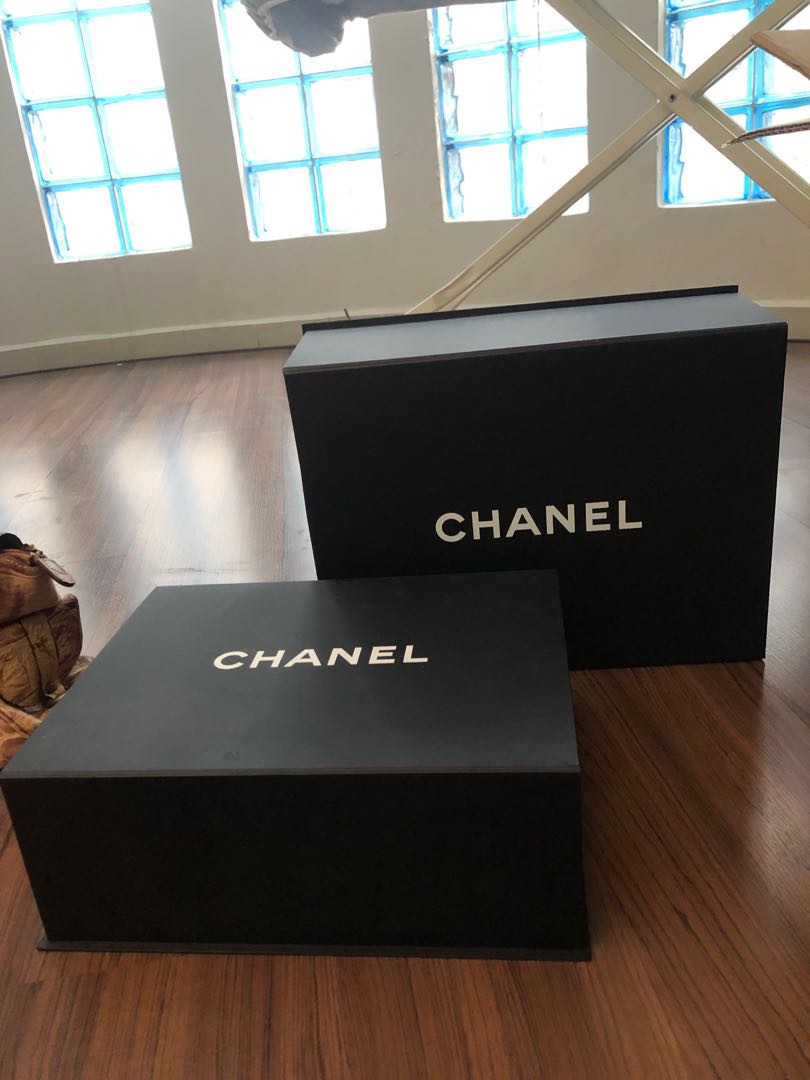 Authentic Coco Chanel Box & Dust Bag (Limited Edition white Karl Lagerfeld  design), Luxury, Accessories on Carousell