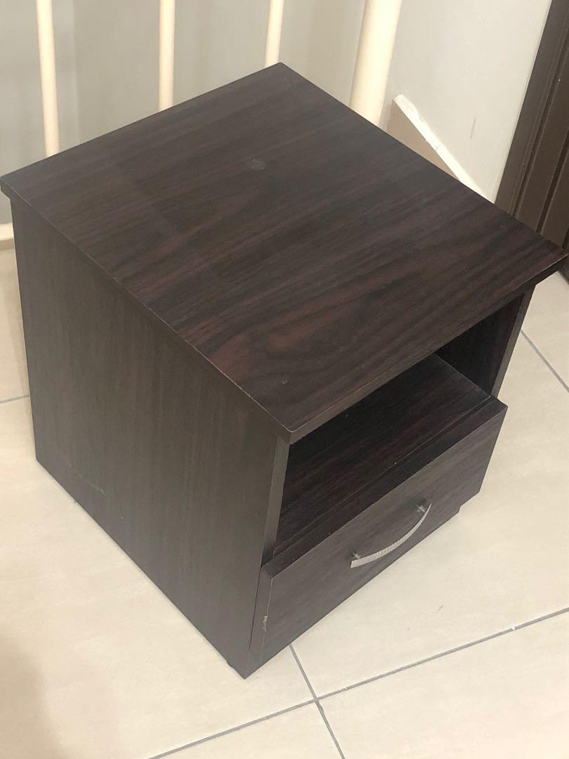 Bedside Table (Category: Tables & Sets) located in Sungai Buloh. Submitted by viknesw (Listing ID 1052787405, Image 2). Description: Still as new as it is. Never used as it doesn’t fit into our bedroom (too many furnitures already) Width: 15.5” Length: 14” Height: 16” I can deliver to you as well with an extra fee for transport.