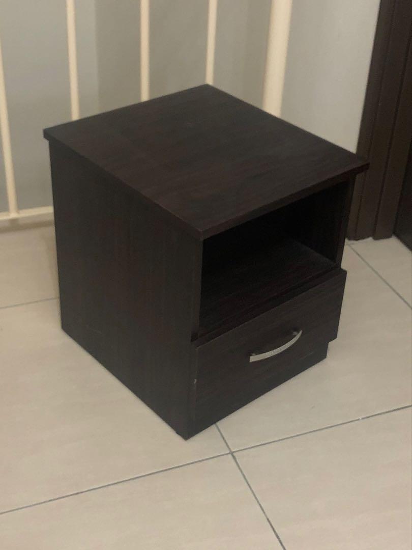 Bedside Table (Category: Tables & Sets) located in Sungai Buloh. Submitted by viknesw (Listing ID 1052787405, Image 3). Description: Still as new as it is. Never used as it doesn’t fit into our bedroom (too many furnitures already) Width: 15.5” Length: 14” Height: 16” I can deliver to you as well with an extra fee for transport.