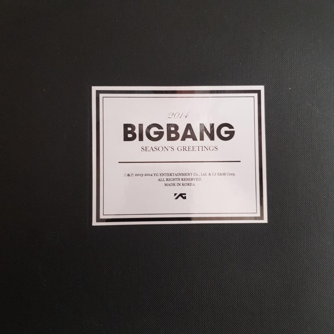 BIGBANG 2014 Season's Greeting - GD 1st Press COMPLETE INCLUSIONS