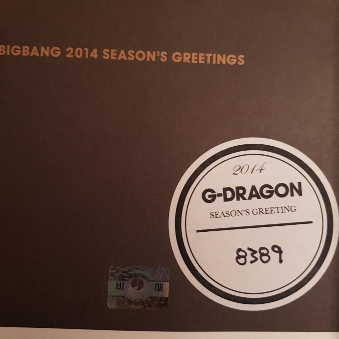 BIGBANG 2014 Season's Greeting - GD 1st Press COMPLETE INCLUSIONS