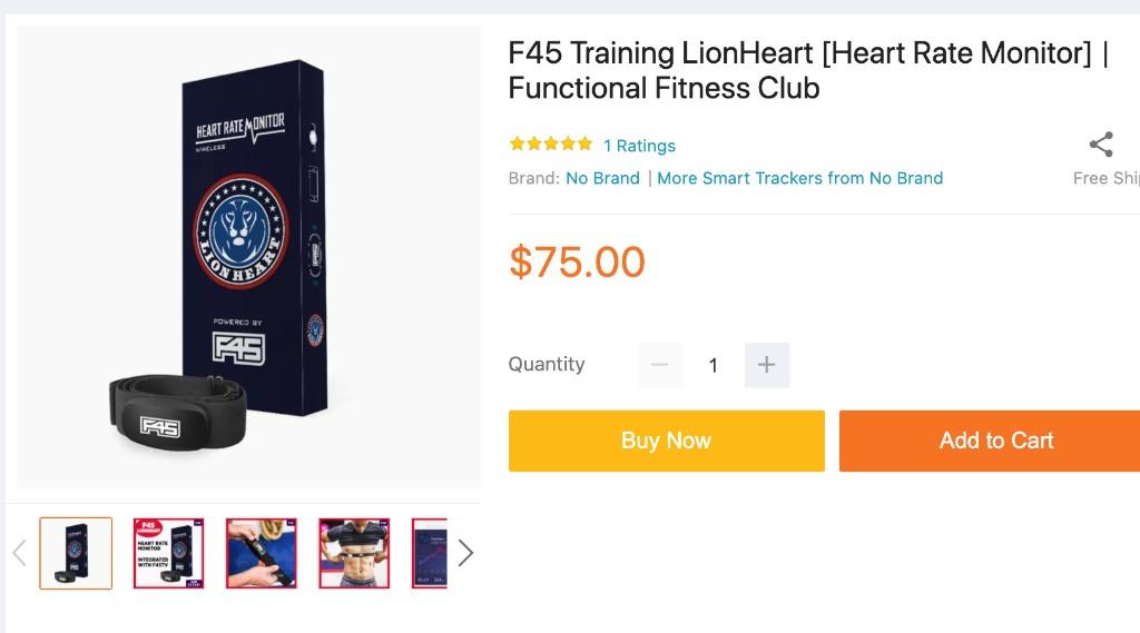 BNIB F45 Lionheart 2.0 Heart Rate Monitor, Sports Equipment, Exercise