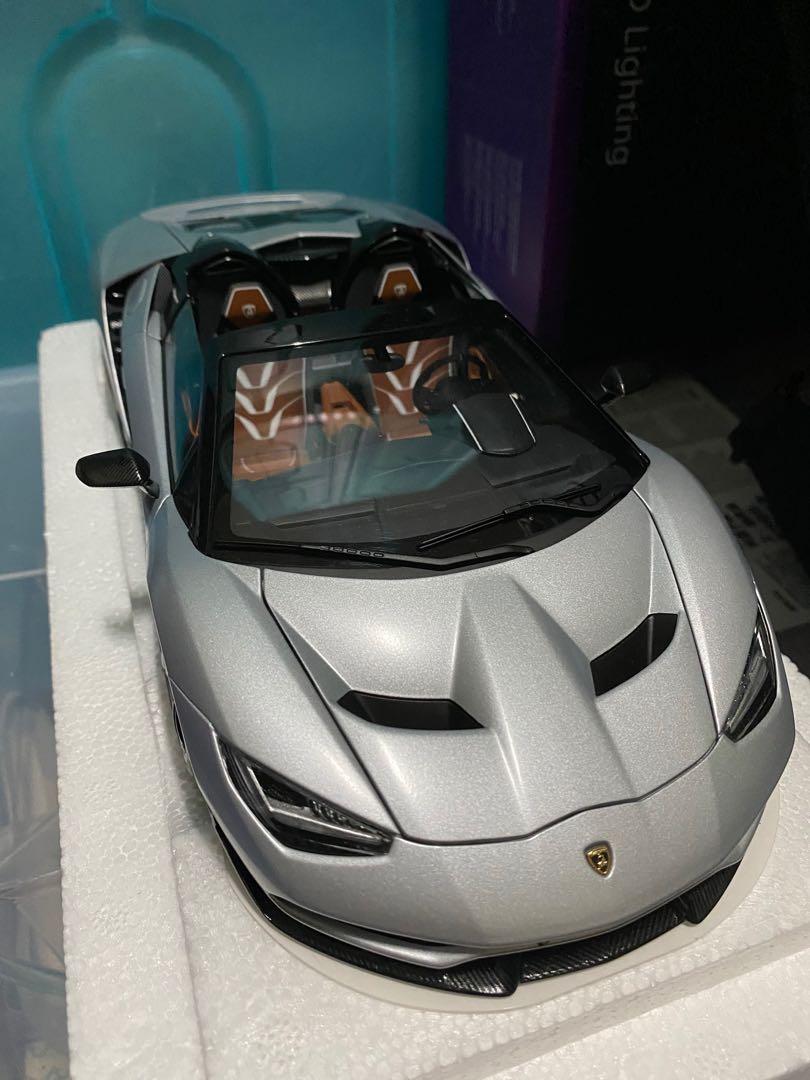 AUTOart 1:18 Lamborghini Centenario Roadster in Matt Metallic Silver,  Hobbies & Toys, Toys & Games on Carousell