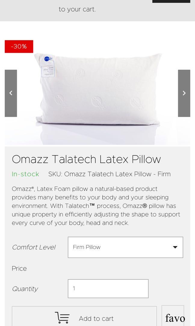 Authentic talatech sale latex foam pillow