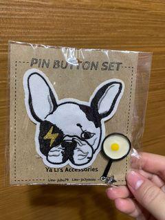 Bulldog Punk Pin Set