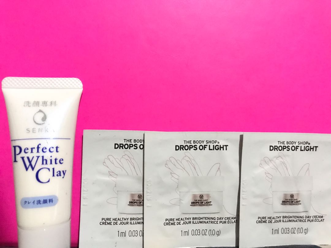 [Bundle] Senka & The Body Shop Day Cream, Kesehatan & Kecantikan, Kulit, Sabun & Tubuh di Carousell