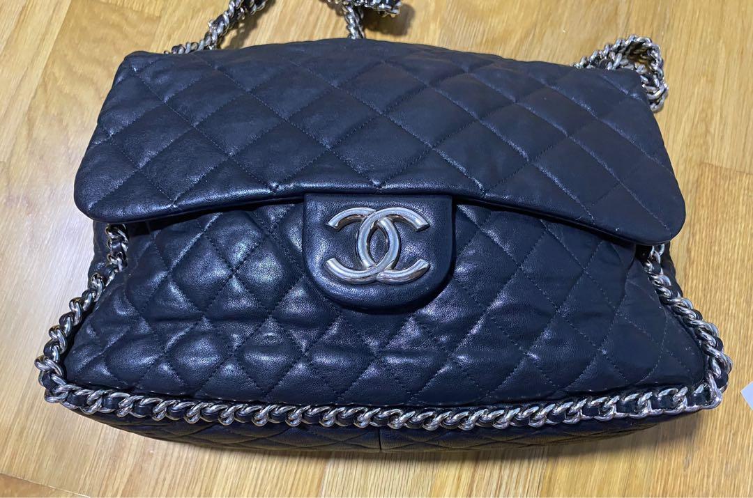Authentic Chanel Chain Around Maxi Flap Bag, Luxury, Bags