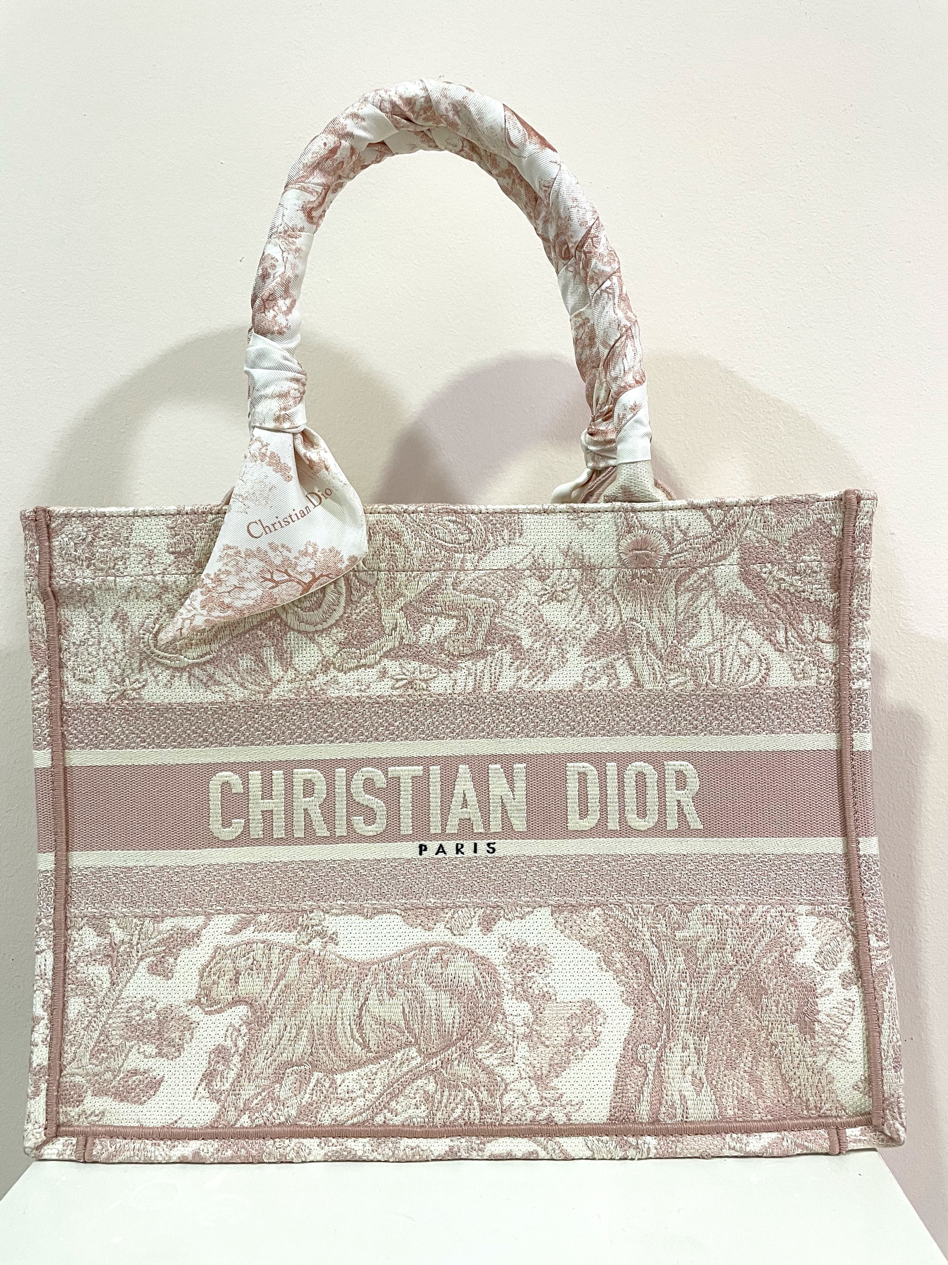 Christian Dior Toile de Jouy Small Book Tote, Luxury, Bags 