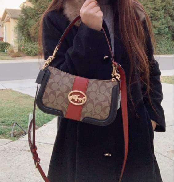 Coach Georgie Baguette in Colorblock Signature Women s Fashion Bags Wallets Purses Pouches on Carousell