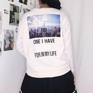 Crewneck overzies thrift pink pastel backprint