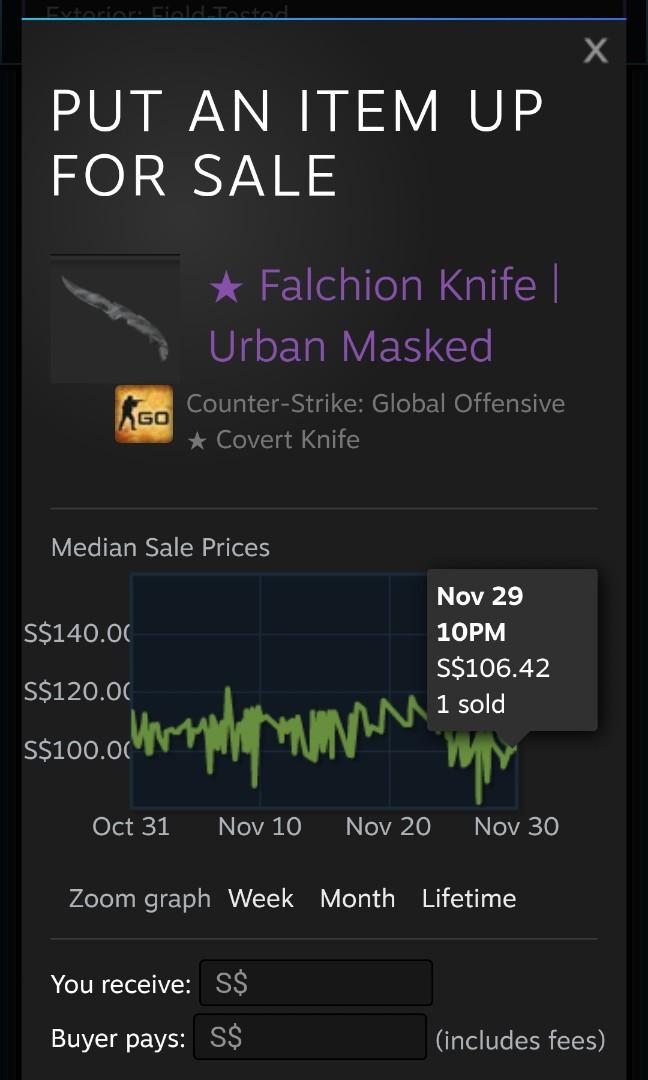 Falchion urban FT, Video Gaming, Gaming Accessories, Game Gift Cards & Accounts on Carousell