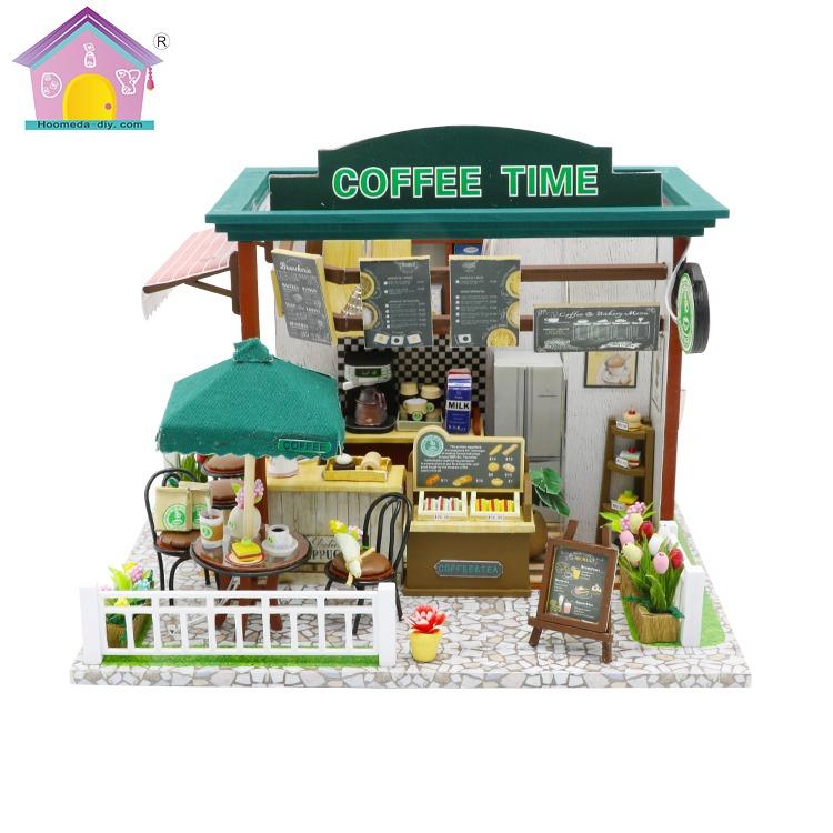 Diy Coffee Shop Wooden Dollhouse Miniature Puzzle With Free Tools Furniture And Lights Hobbies Toys Toys Games On Carousell - dollhouse roleplay roblox