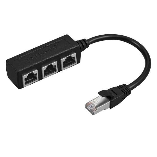 Computer Cables RJ45 1 to 3 Female Port Socket Network LAN Cable Splitter Ethernet Cord Extender Adapter Connector Computer Accessories Cable Length: 1m, Color: 1to2 Splitter Cable 