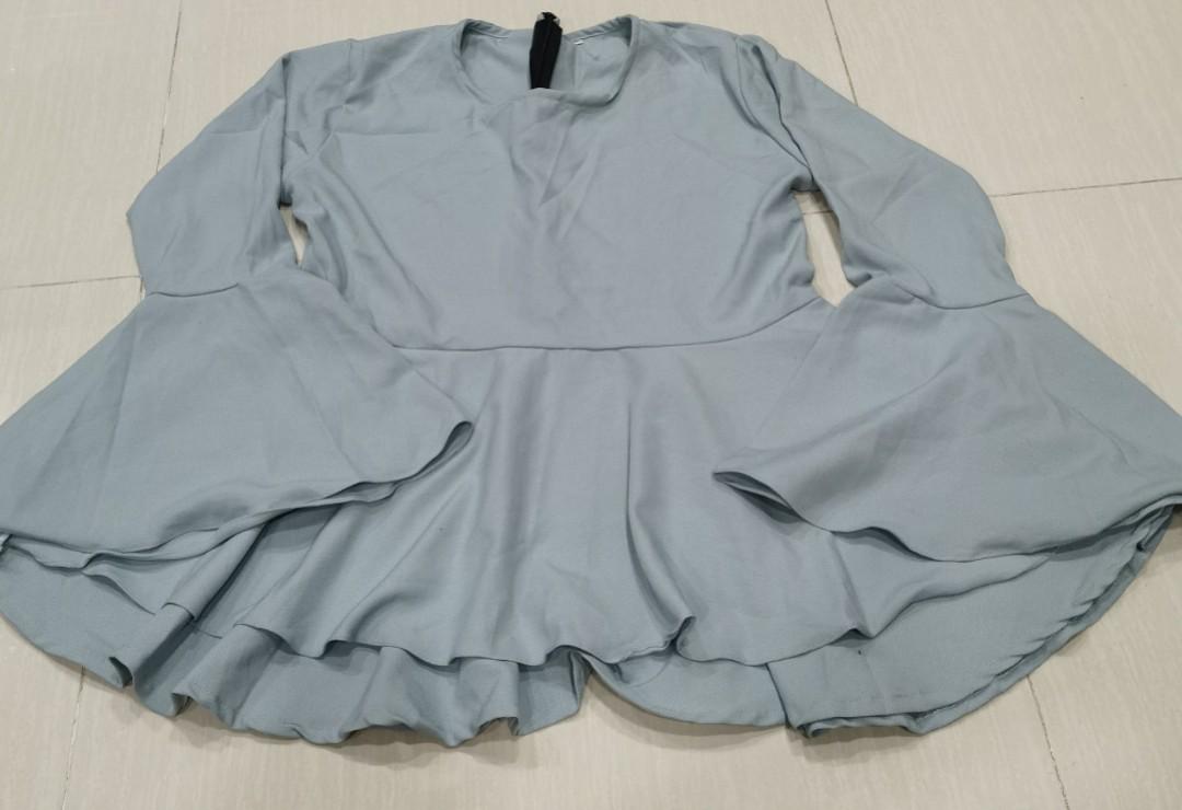 white blouse with peplum