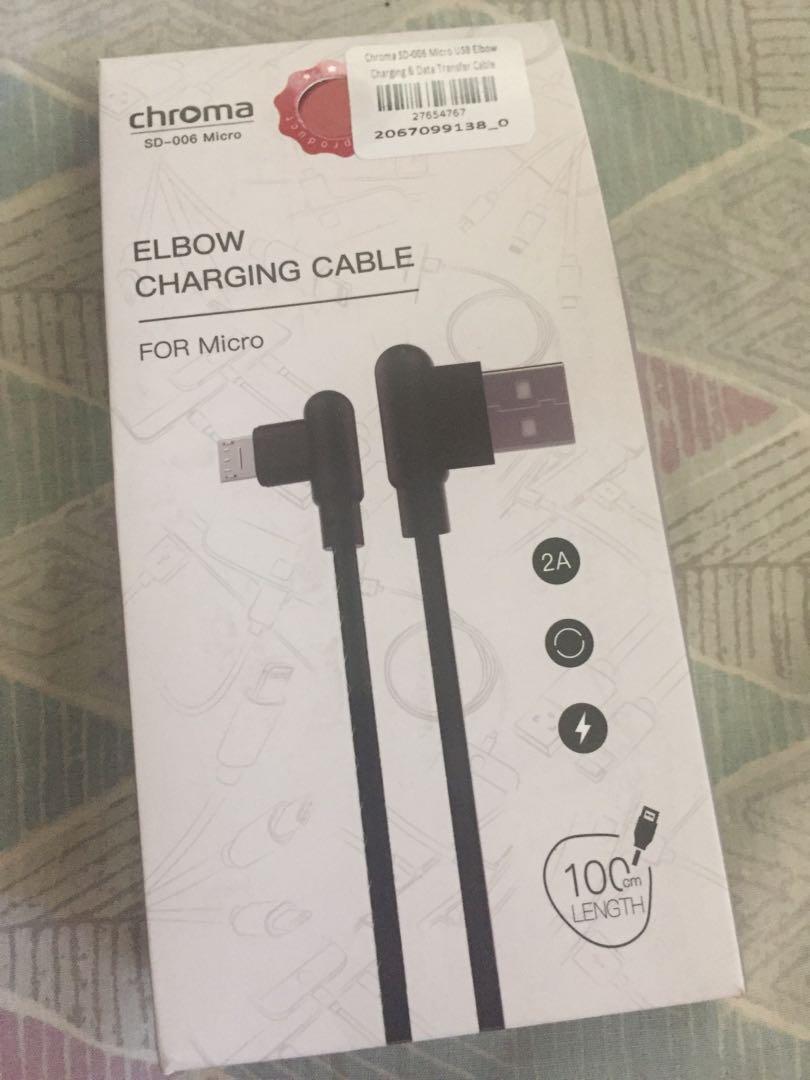 Elbow Charging Cable (Micro USB) (Category: Cables & Adaptors) located in Manila. Submitted by noturboooh (Listing ID 1052645098, Image 1). Description: .