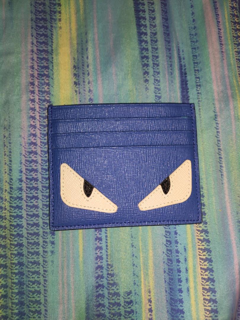 Fendi Multicolor Monster Eyes Card Holder in Black for Men