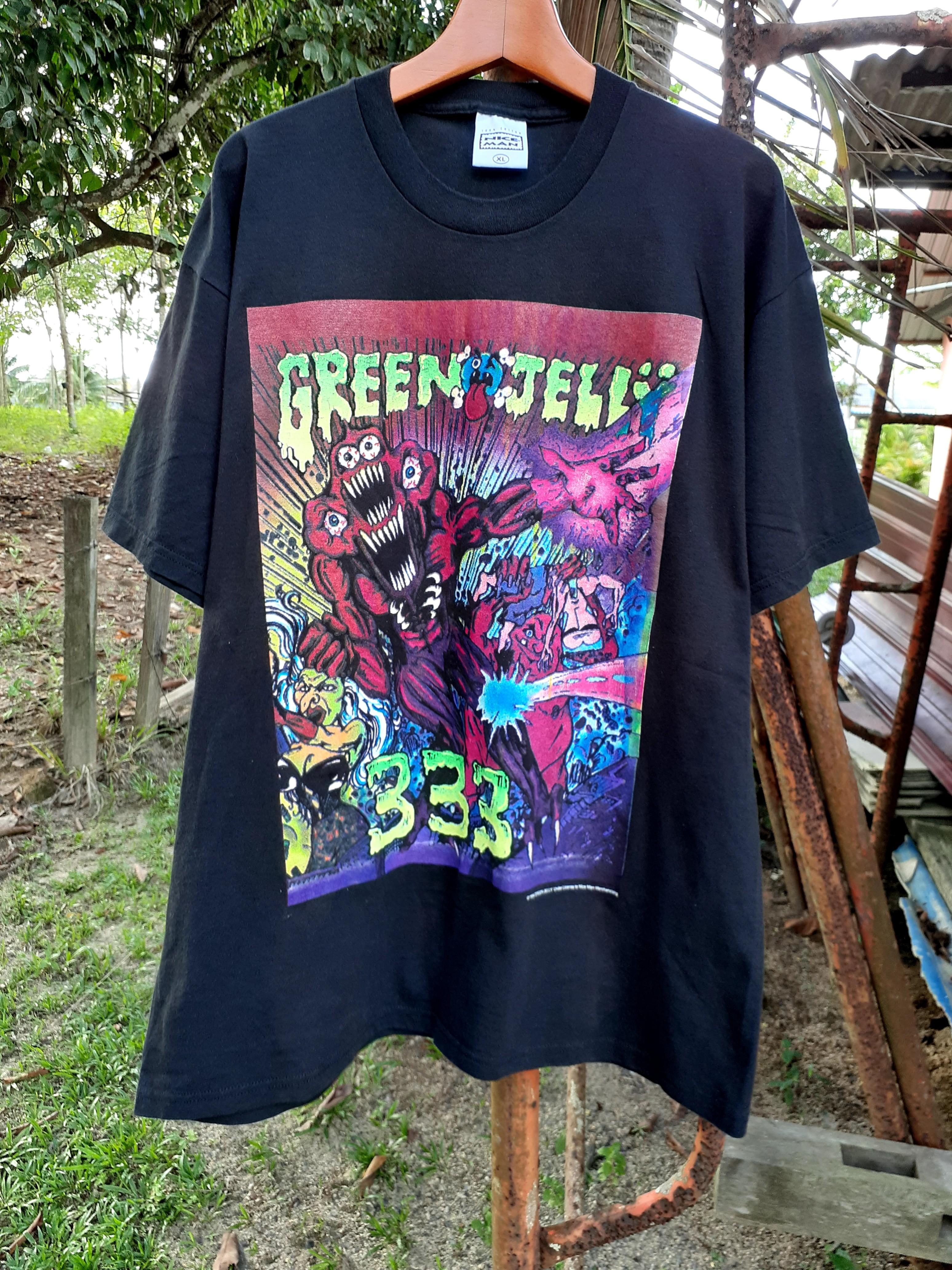 VTG 90s GREEN JELLY BAND T SHIRT, Men's 