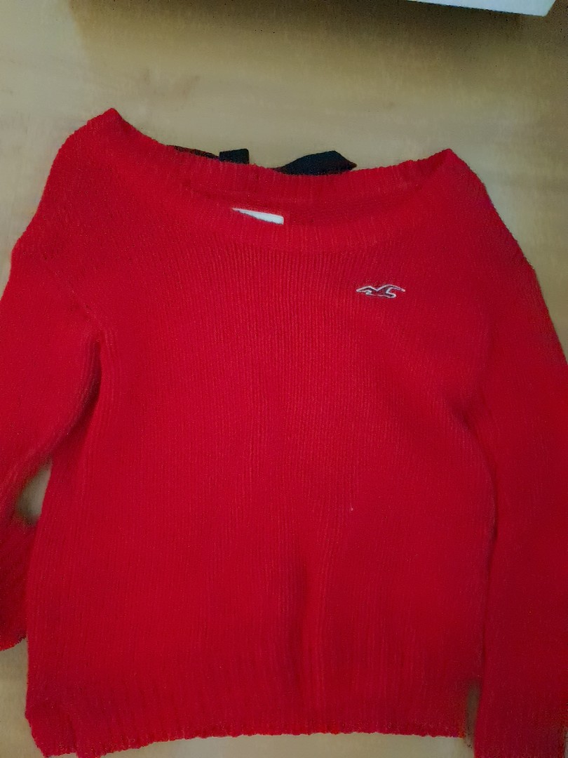 Hollister red sweater XS Women s Fashion Tops Other Tops on
