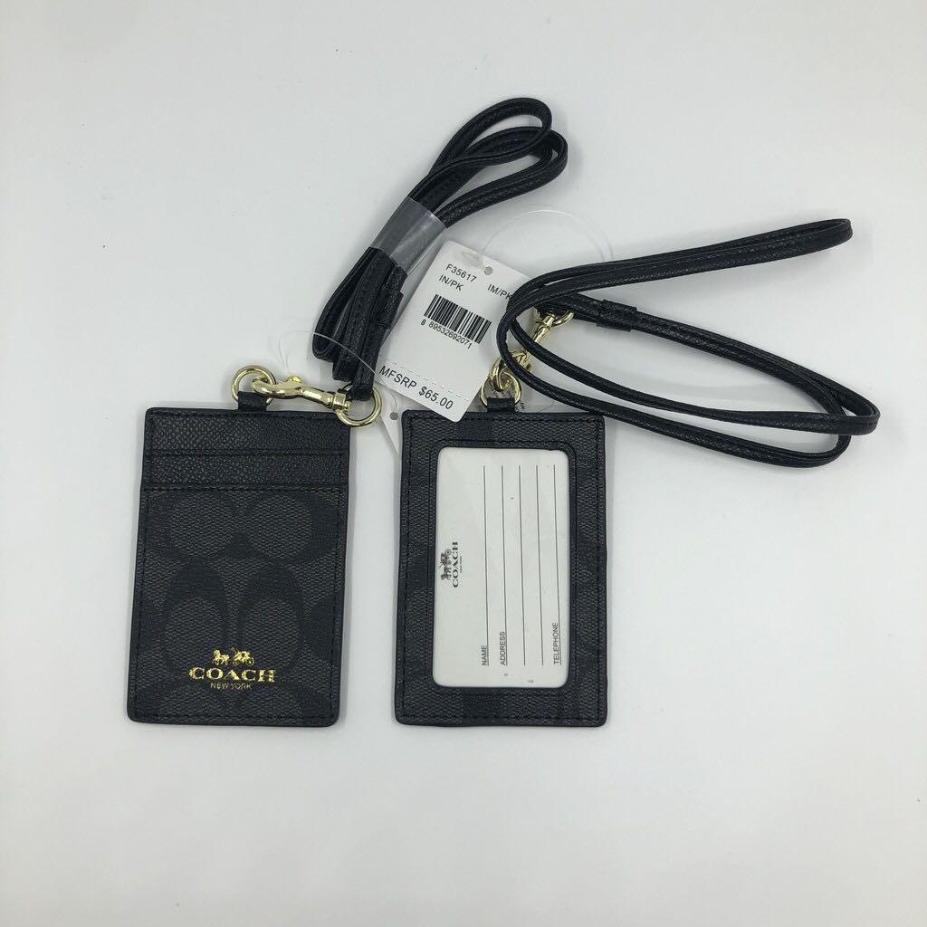 Coach Id Lanyard In Colorblock Signature Canvas 100 Authentic
