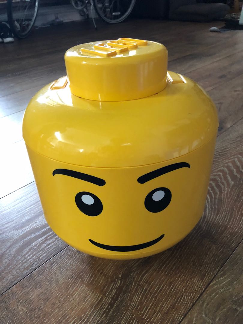 large lego head storage box