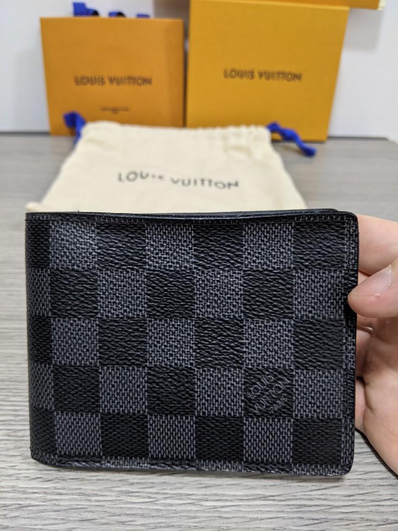 gray and black louis vuittons wallet