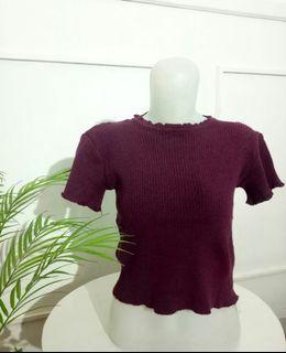 Maroon croptop