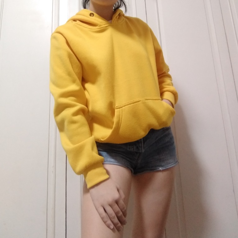 Mustard store yellow hoodie