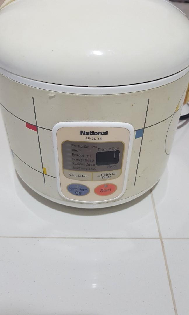 National rice cooker SRCS15N, TV & Home Appliances, Kitchen Appliances