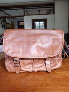 New Coach Leather Messenger Bag