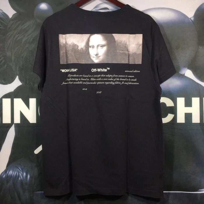 Off White Mona Lisa 04 Tee Men s Fashion Tops Sets Formal