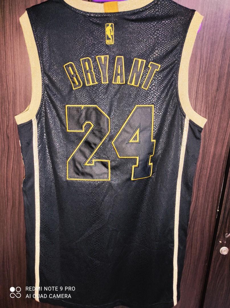 On Hand! NBA Jersey La Lakers Kobe Bryant#24 Commerative Gold Black