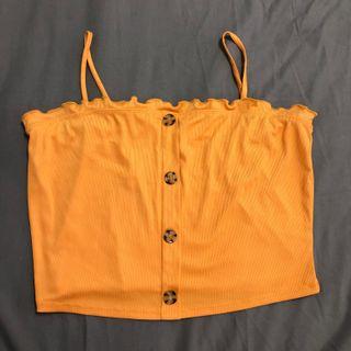 Orange button tank top