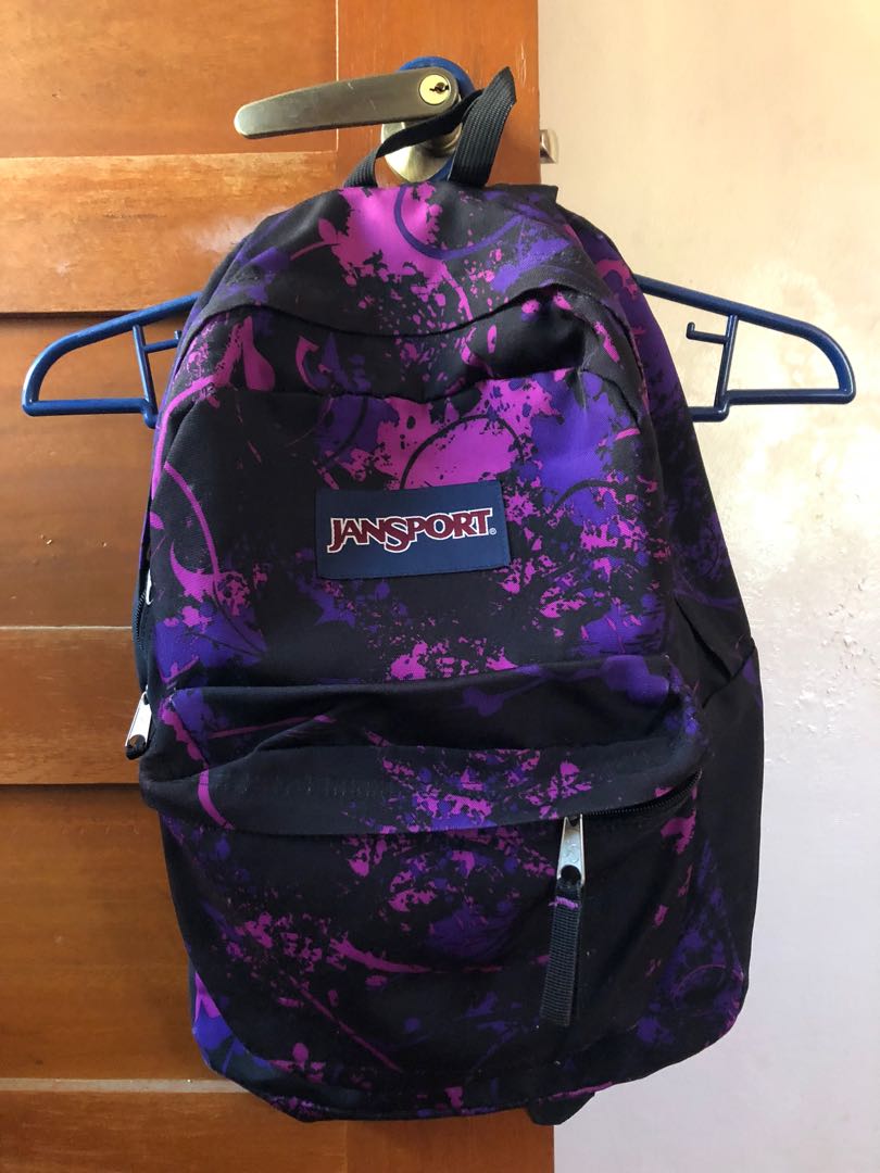 Original JANSPORT violet printed bag Women s Fashion Bags
