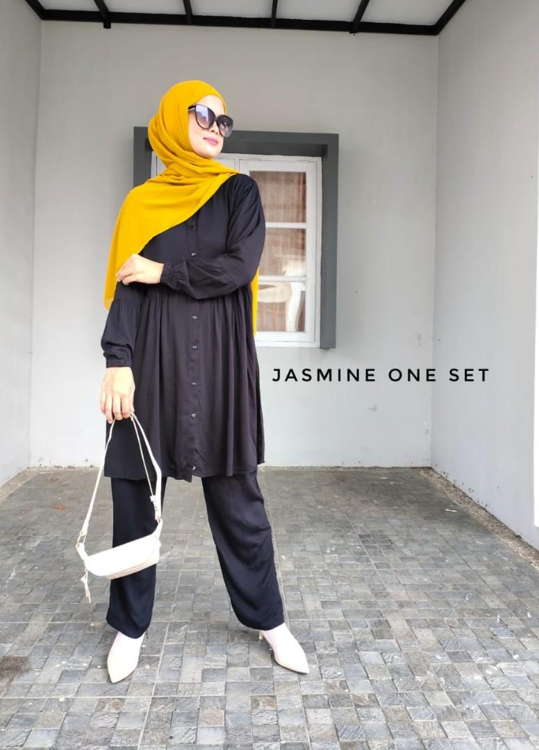 Pajamas Polos New Fesyen Wanita Muslim Fashion Two Piece di