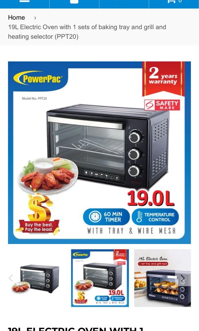 Powerpac Electric Oven 19L TV Home Appliances Kitchen