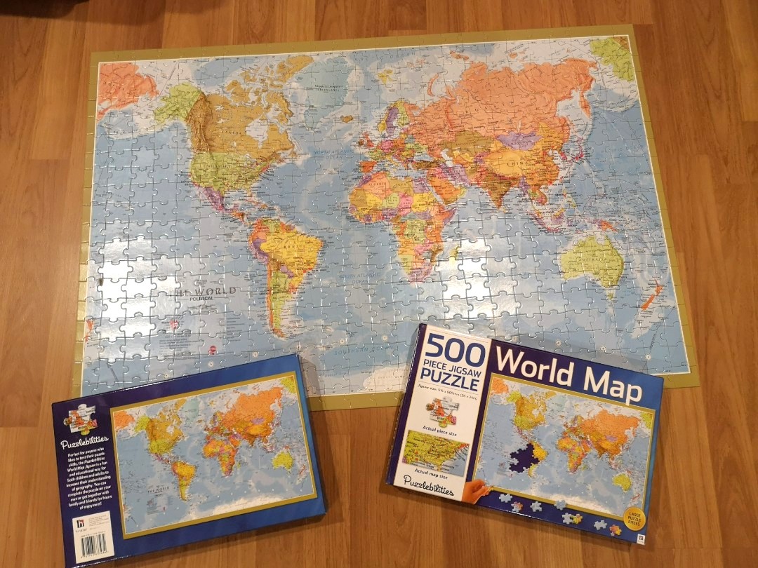 Puzzlebilities: World Map 500 Piece Jigsaw Puzzle - 500-Piece - Jigsaws -  Adults - Hinkler