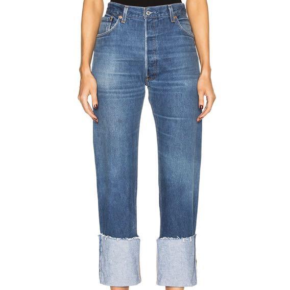 Straight Cuffed Levis Jeans 