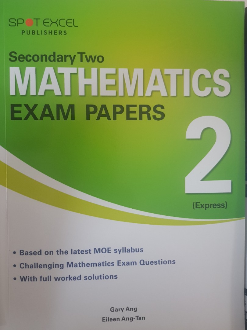 Secondary 2 maths exam papers hobbies toys books magazines
